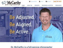 Tablet Screenshot of mccarthychiropractic.com